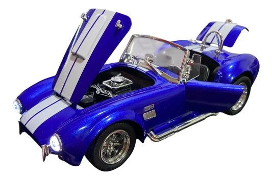 Auto Escala 1/24 Shelby Cobra Luces Bocina Puertas Metal