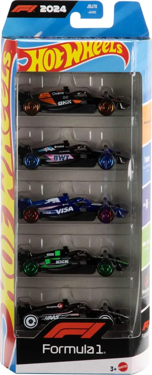 Hot Wheels Autos Paquete de 5 Piezas Formula 1 F1 2024
