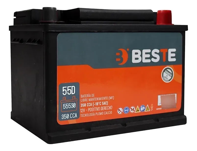 Batería Beste 55 Amperes -+ 350cca Kia Rio 4 Y 5 Motor 1.4