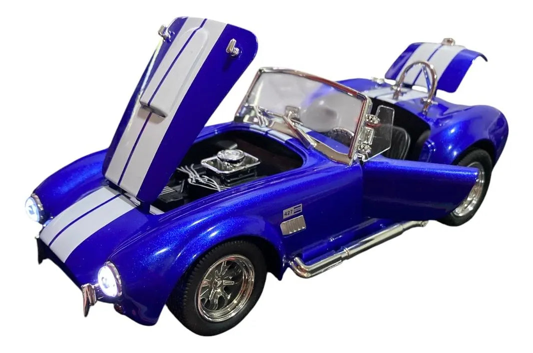 Auto Escala 1/24 Shelby Cobra Luces Bocina Puertas Metal