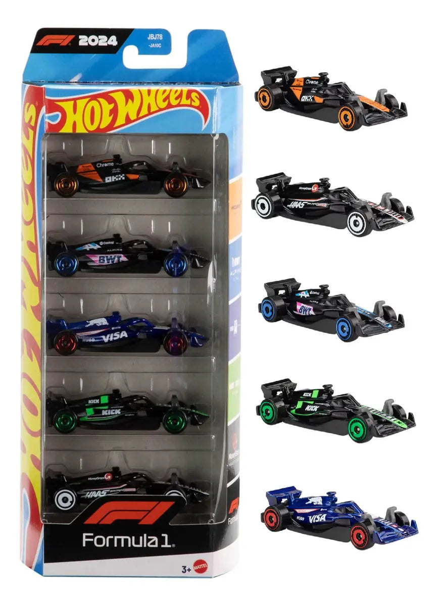Hot Wheels Autos Paquete de 5 Piezas Formula 1 F1 2024