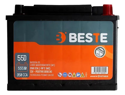 Batería Beste 55 Amperes -+ 350cca Kia Rio 4 Y 5 Motor 1.4