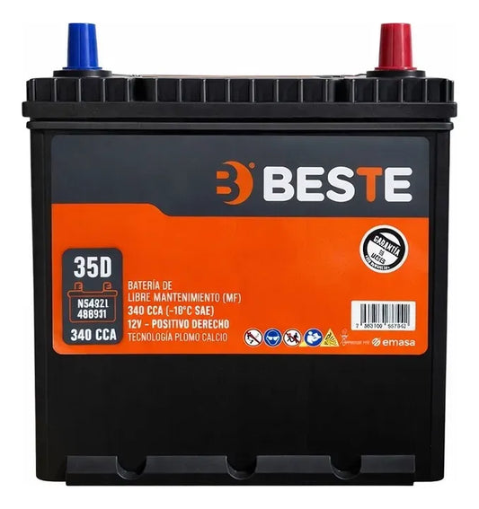Bateria Beste 35ah 340cca Para Hyundai Grand I10