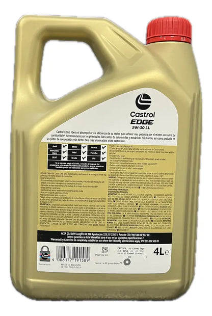 Aceite para motor Castrol sintético 5W-30 para auto/camioneta x 4L