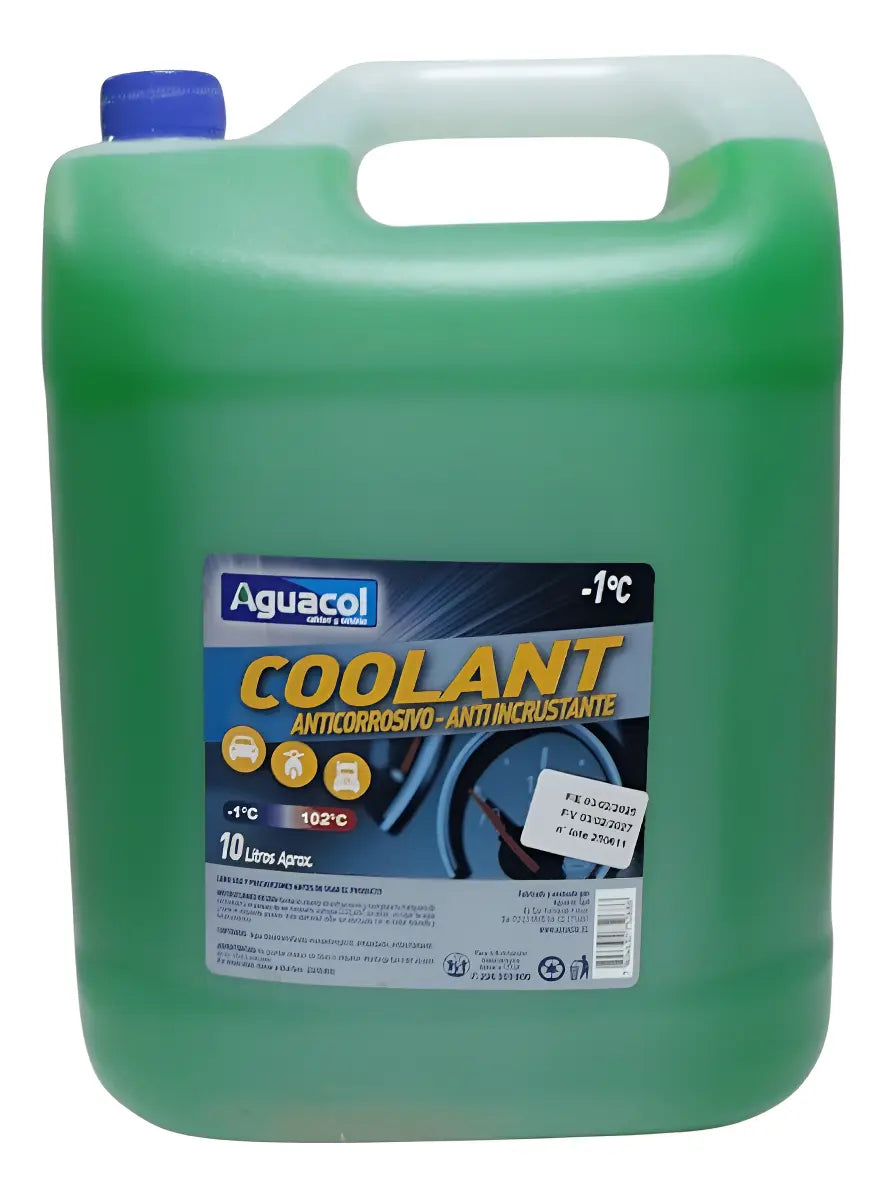 Refrigerante Anticongelante Aguacol Verde 10L Vehículos Tipos