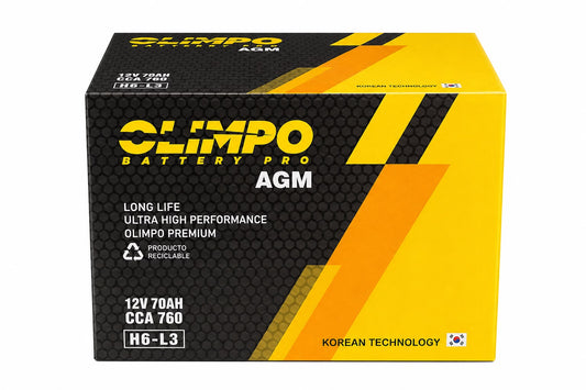 Olimpo 70AH AGM LN3 CCA 760 (- +) Peugeot - Citroen Start-Stop